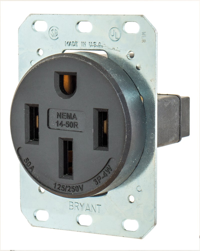 BRYN 9450-FR 4W 50A FLUSH RANGE RECP.