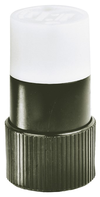 Straight Blade Devices, Female Connector Body, Heavy Duty, Industrial/Commercial Grade, Straight, 15A 125V, 2-Pole 2- Wire Non-Grounding, 1-15R, White, Single Pack