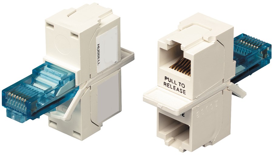 Hubbell Premise Wiring Products, Jack Accessories, Adapter, Bridging, 2)4-Pair to JK1, 1) 4-Pair, Plug
