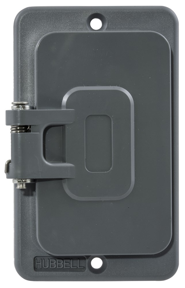 Straight Blade Devices, Portable Boxes, Standard, Plate Only, GFCI with Flip Lids, Yellow, Single Pack