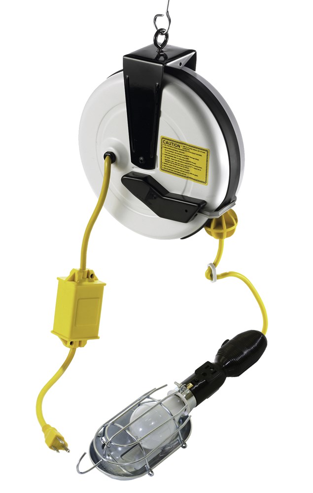 Commercial Cord Reel, 25', With Incandescent Lamp, Auto Switch