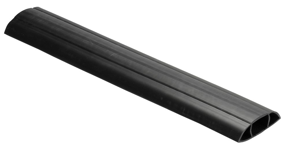 FloorTrak Flexible Non-Metallic Cover for Cables, Size 10, Black, 5'