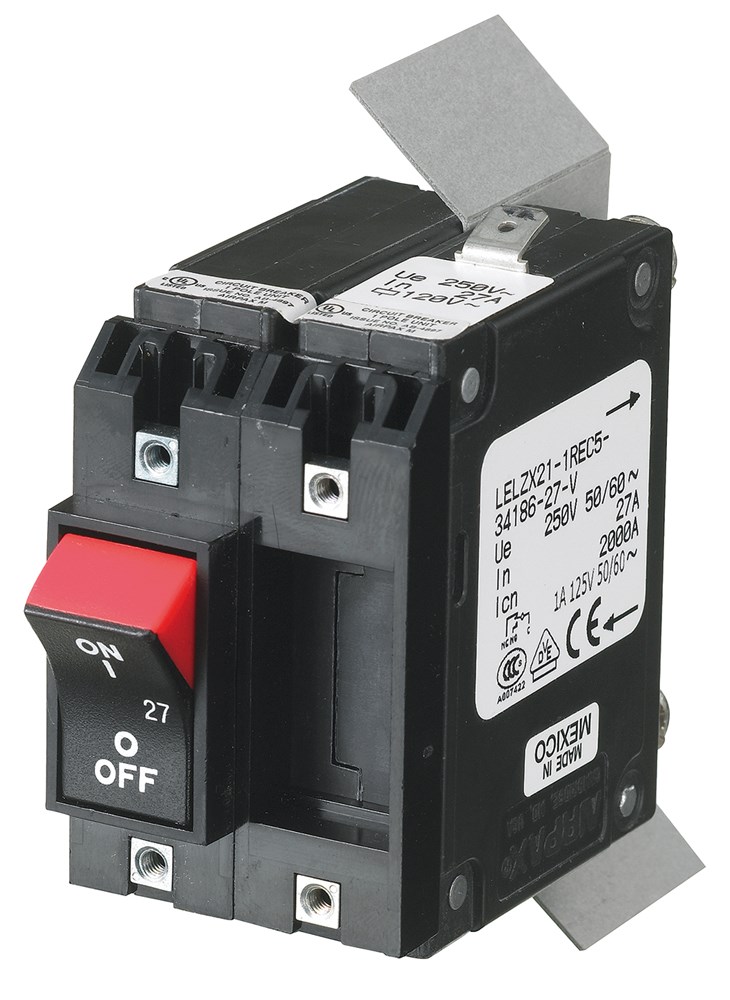 Power Protection Products, GFCI Circuit Breakers, Industrial, Double Pole, 20A 240V AC, GFCI Circuit Breaker Sensing Modules, 4-6 mA Trip Level, Black