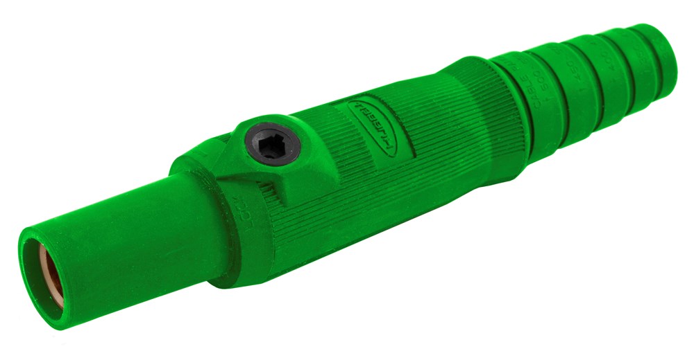 Hubbell Wiring Device Kellems, Single Pole Products, Female Plug, 150Amp Series, Green