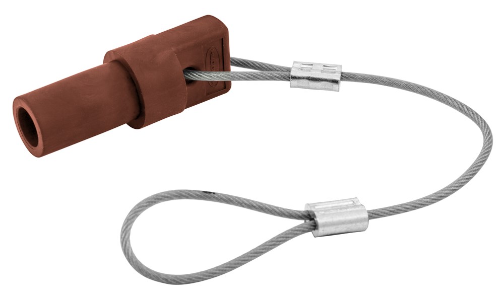 Hubbell Wiring Device Kellems, Single Pole Products, Male Device Cap,150 Amp Series, Red