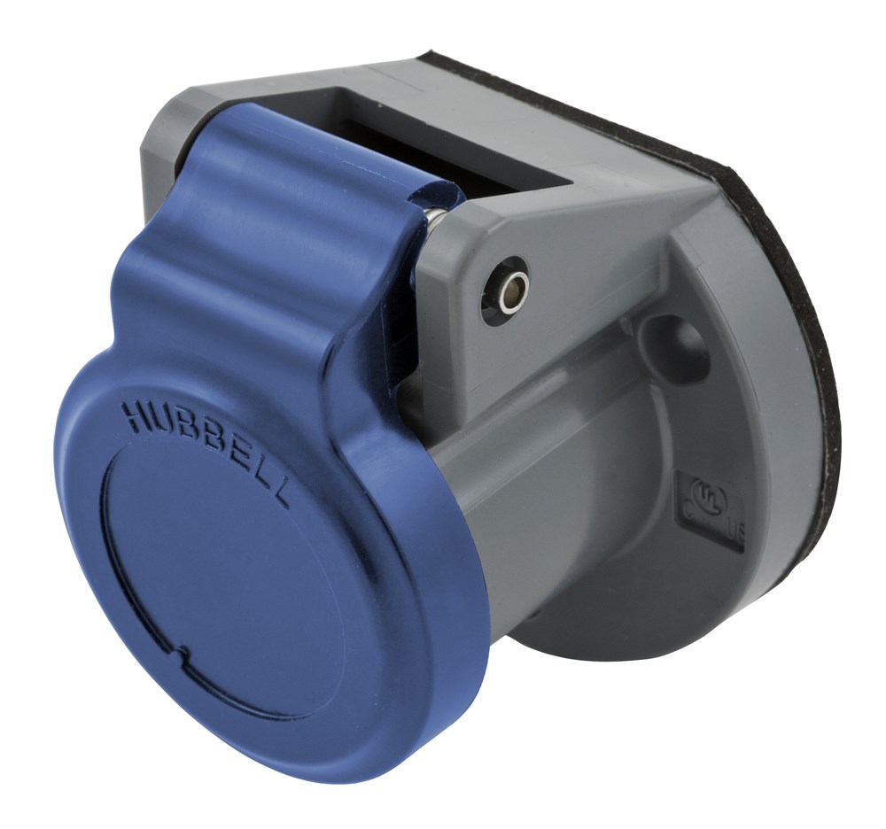 Hubbell Wiring Device Kellems, Single Pole Products, Weatherproof Cover,150 Amp Series, Blue