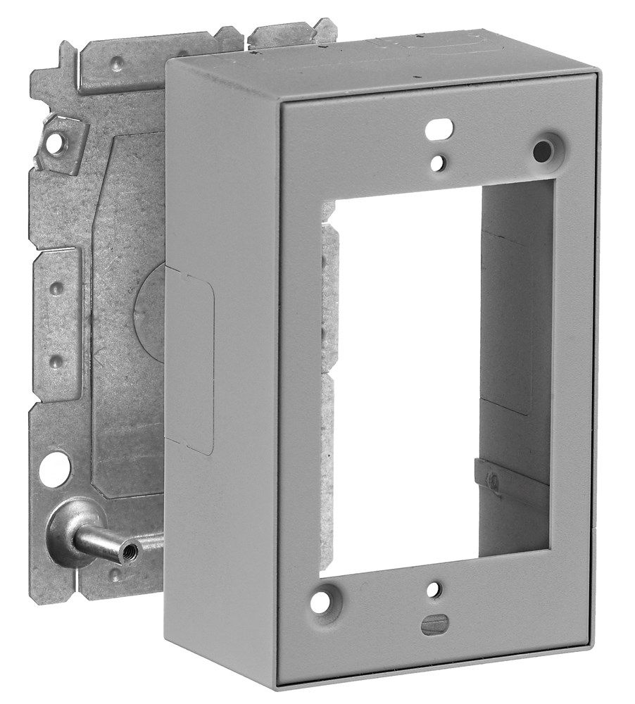 Hubbell Wiring Device Kellems, Metal Raceway, 1-Gang Device Box, HBL2000Series, Gray