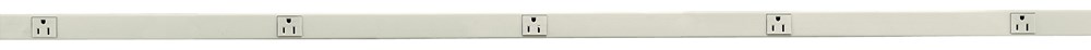 Hubbell Wiring Device Kellems, Metal PlugTrak, 15A 1 Circuit, 8Receptacle, 6' Length, Ivory