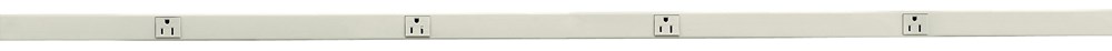 Hubbell Wiring Device Kellems, Metal PlugTrak, 15A 1 Circuit, 4Receptacle, 6' Length, Ivory