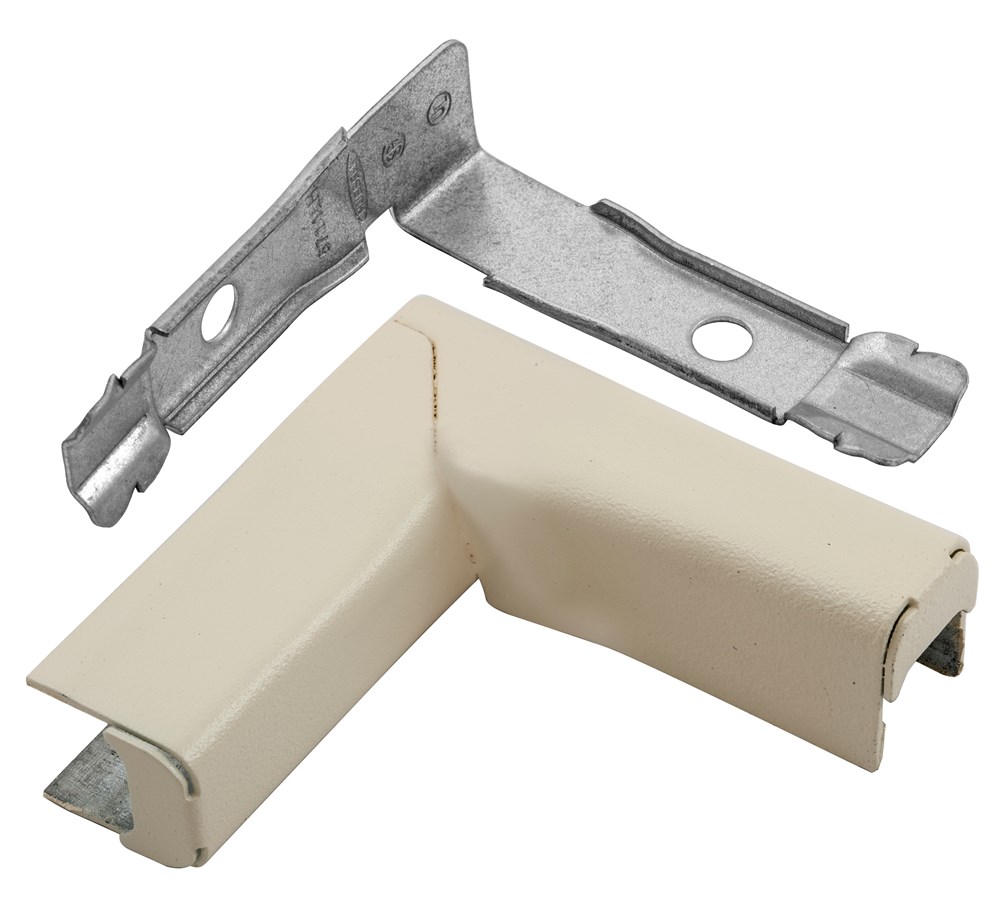 Hubbell Wiring Device Kellems, Metal Raceway, Twisted Elbow Left,HBL500/700/750 Series, Ivory