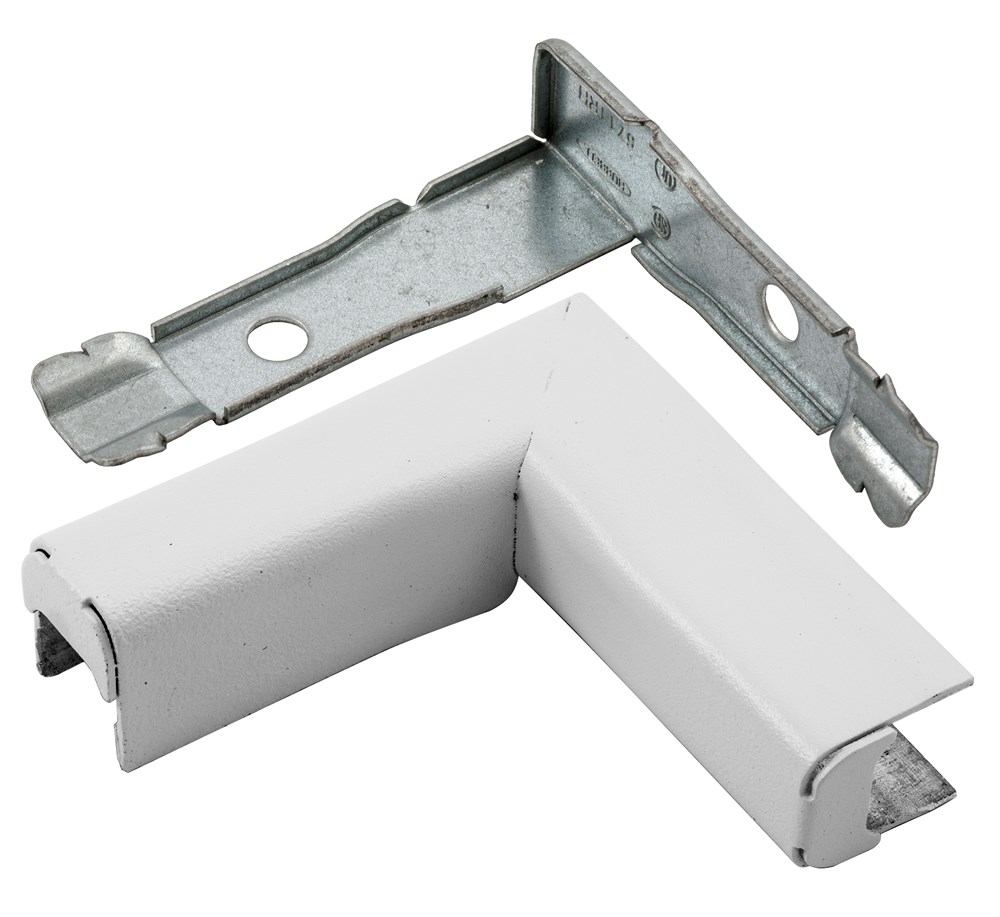 Hubbell Wiring Device Kellems, Metal Raceway, Twisted Elbow Right,HBL500/700/750 Series, White
