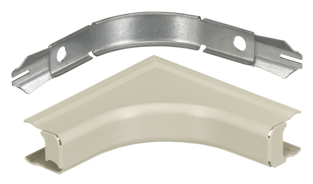 Hubbell Wiring Device Kellems, Metal Raceway, Large Radius InternalElbow, HBL500/700/750 Series, Ivory