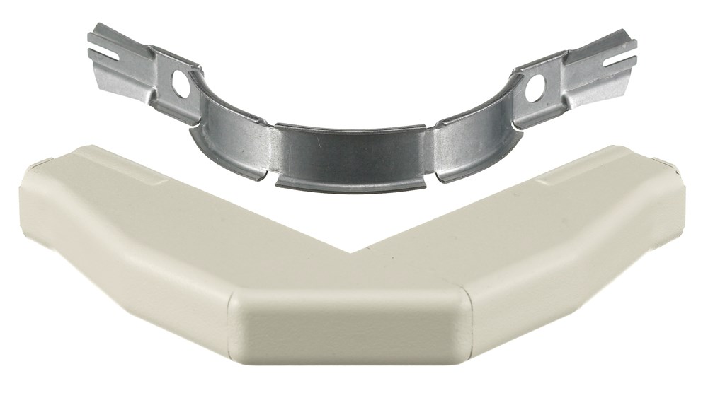 Hubbell Wiring Device Kellems, Metal Raceway, Large Radius ExternalElbow, HBL500/700/750 Series, Ivory
