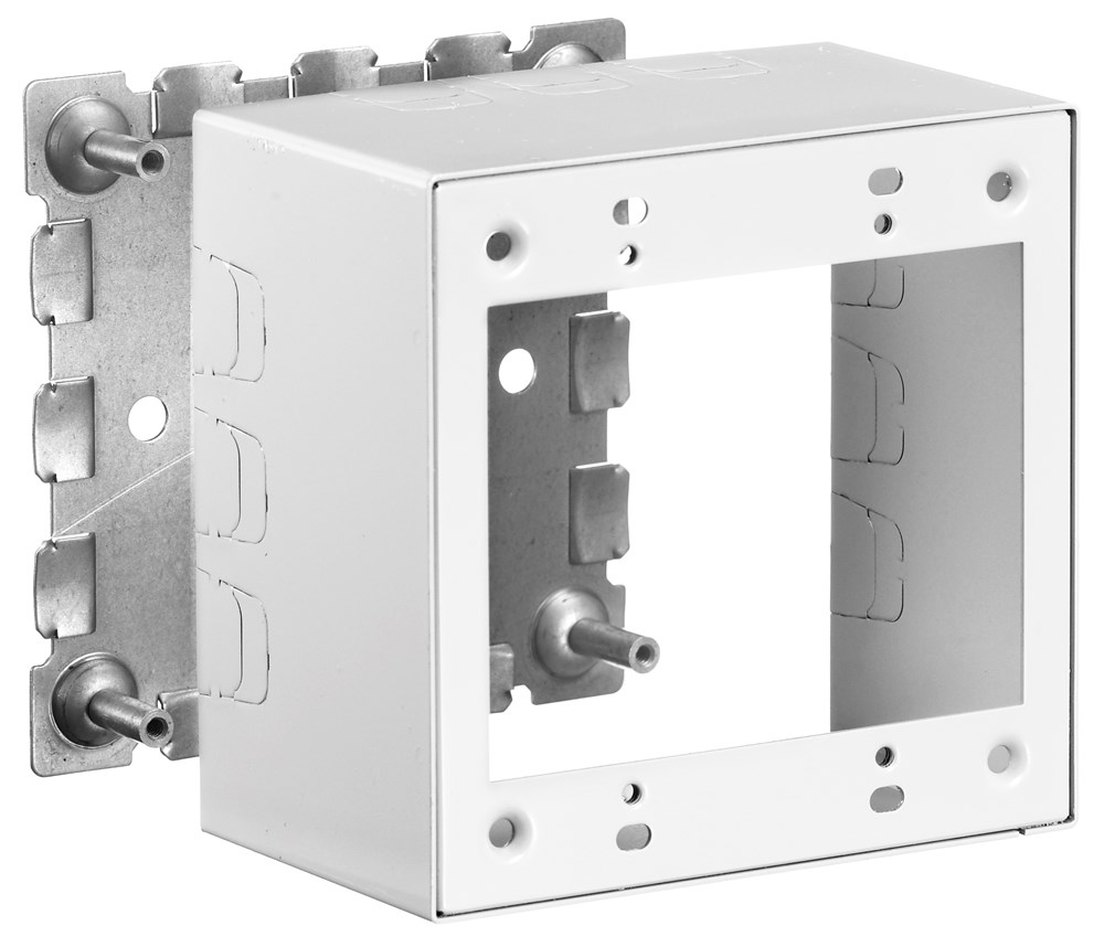 Hubbell Wiring Device Kellems, Metal Raceway, Box, 2-Gang, Extra Deep,HBL500/700/750 Series, White