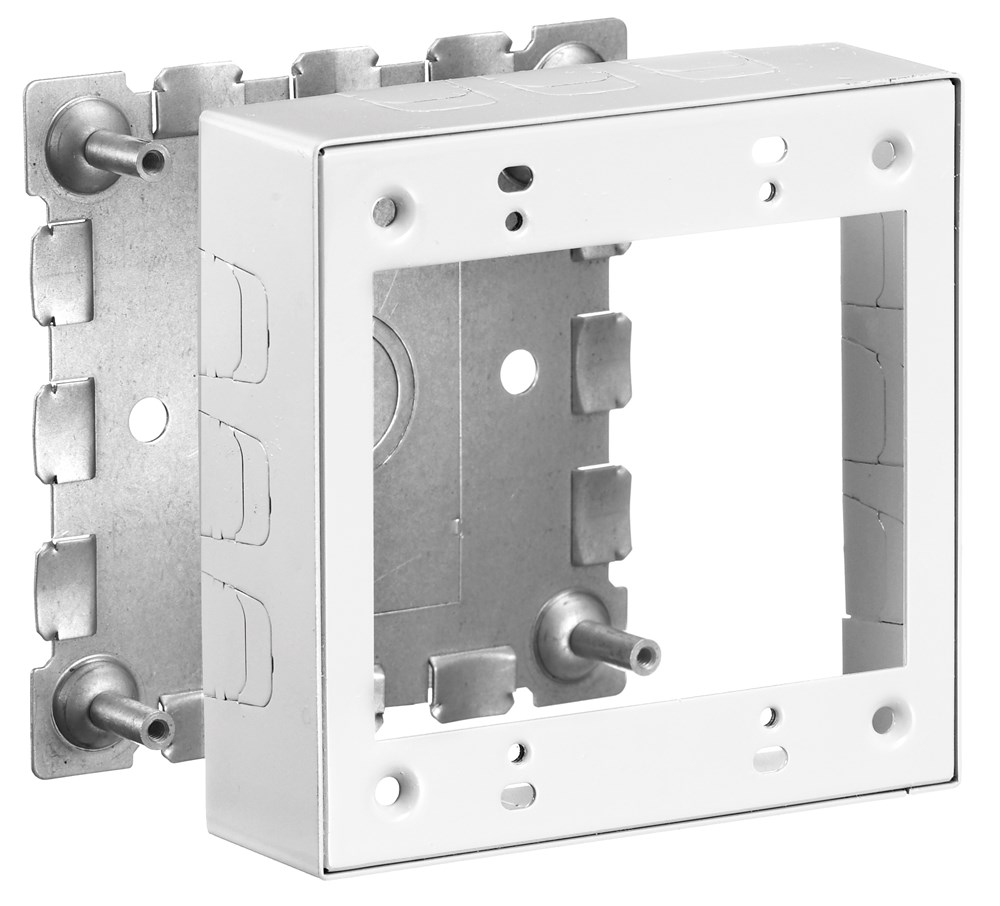 Hubbell Wiring Device Kellems, Metal Raceway, Box, 2-Gang, Shallow,HBL500/700/750 Series, White
