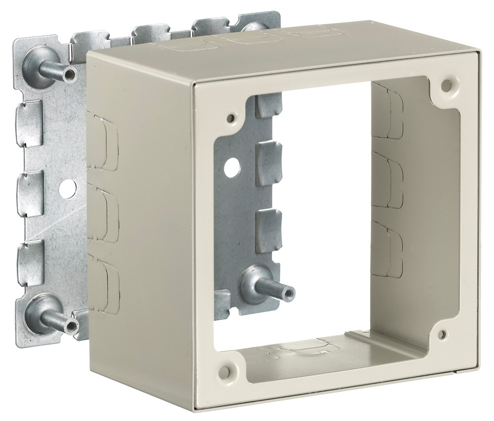 Hubbell Wiring Device Kellems, Metal Raceway, Alarm Box, 2-Gang, Deep,HBL500/700/750 Series, Ivory