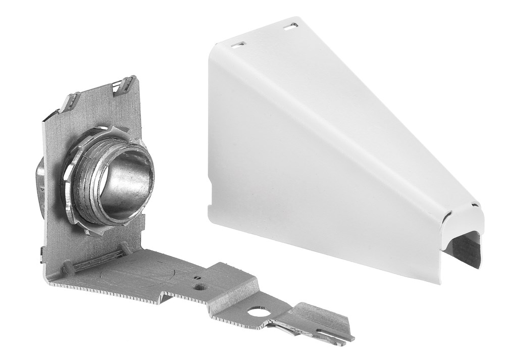 Hubbell Wiring Device Kellems, Metal Raceway, Adjustable OffsetConnector, HBL500/750 Series, White