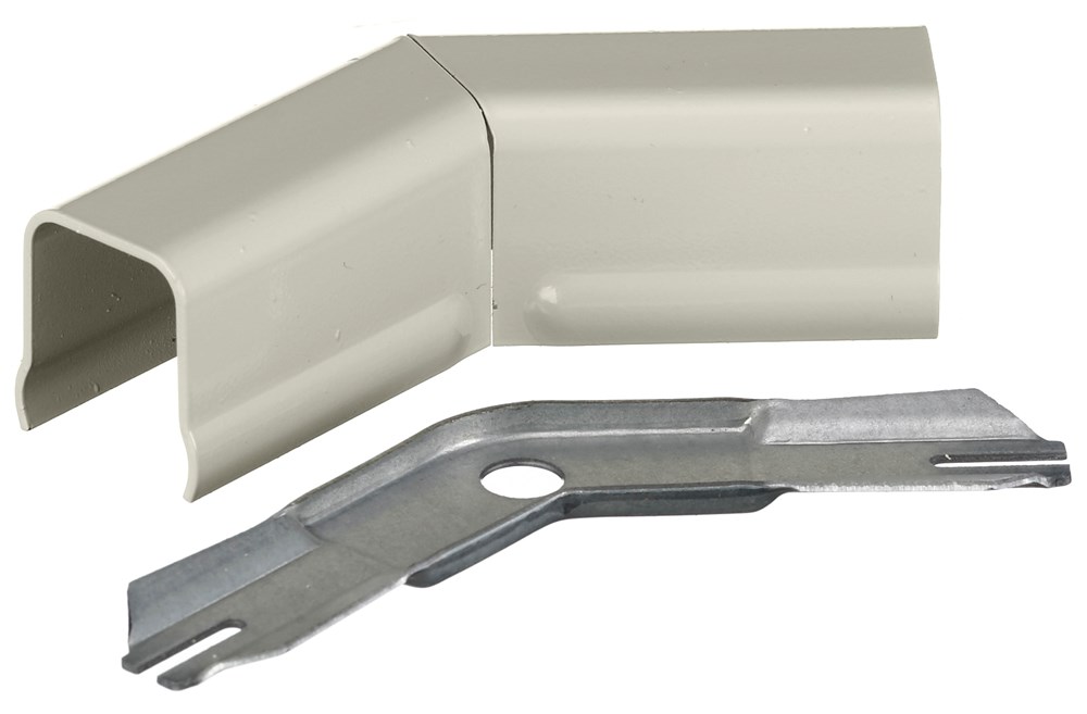 Hubbell Wiring Device Kellems, Metal Raceway, 45 Degree Flat Elbow,HBL700/750 Series, Ivory