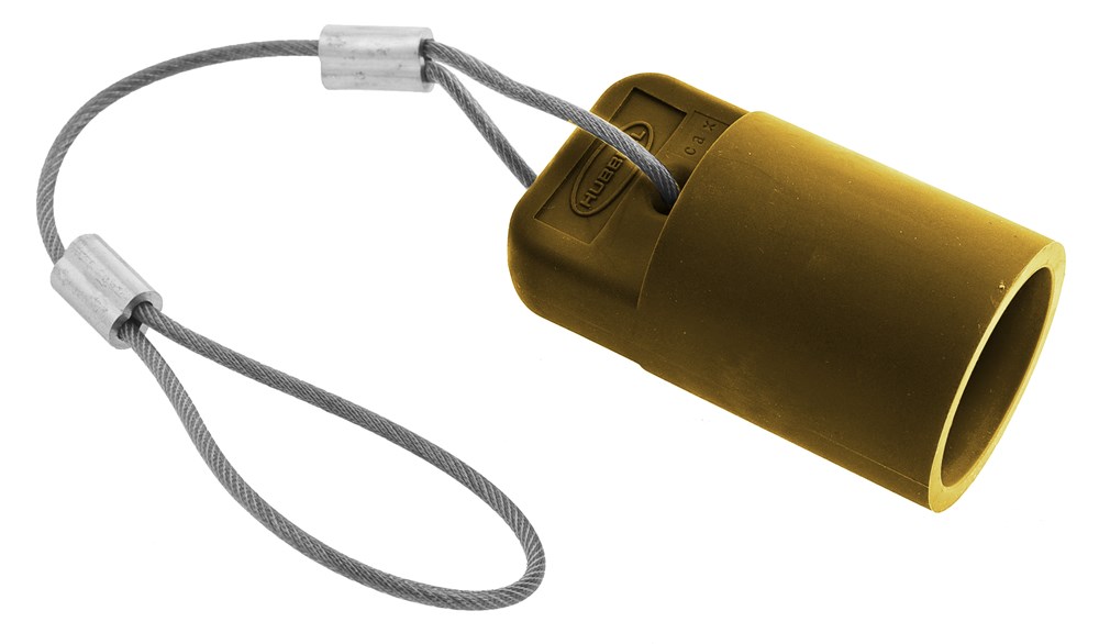 Hubbell Wiring Device Kellems, Heavy Duty Products, Single Pole Devices,Industrial Grade, Accessories, Female Device Cap, For 300/400A 250VDC/600V AC, Single Conductor, Orange