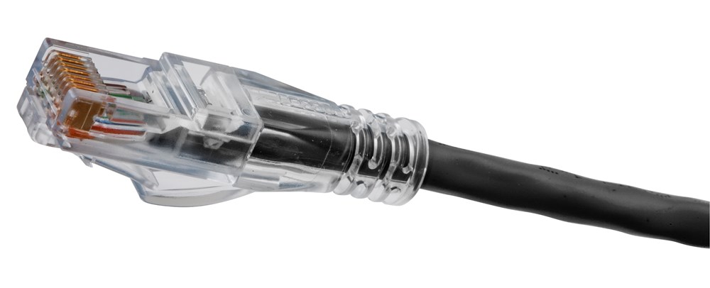 Hubbell Premise Wiring Products, Copper Solutions, Patch Cords,SPEEDGAIN, Cat 5e, Slim, 20' Length, Black