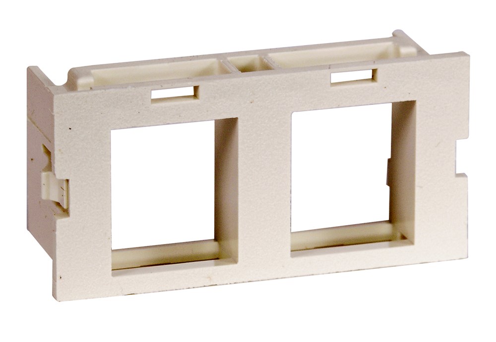 Hubbell Premise Wiring Products, Plate, Module, WM, 2-Port, Ivory, 10Pack