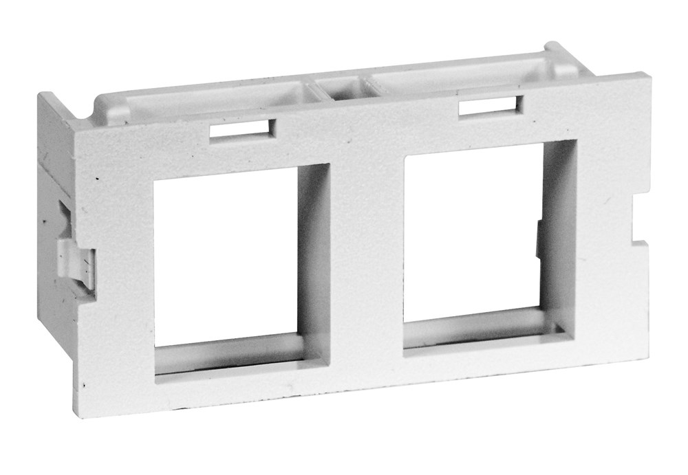 Hubbell Premise Wiring Products, Plate, Module, WM, 2-Port, White, 10Pack