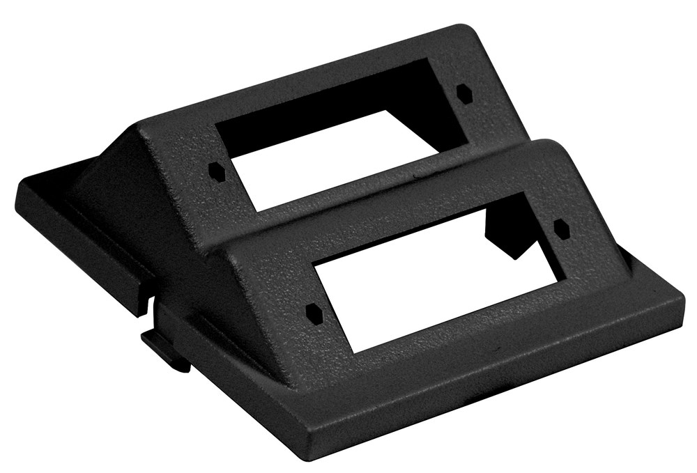 Hubbell Premise Wiring Products, Audio/Video Unloaded Module, SC Angled,2 Duplex, 2 Unit, Black