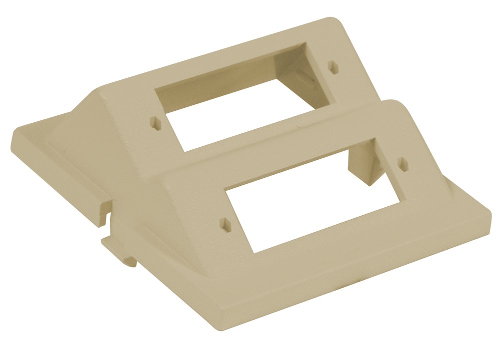 Hubbell Premise Wiring Products, Audio/Video Unloaded Module, SC Angled,2 Duplex, 2 Unit, Electric Ivory