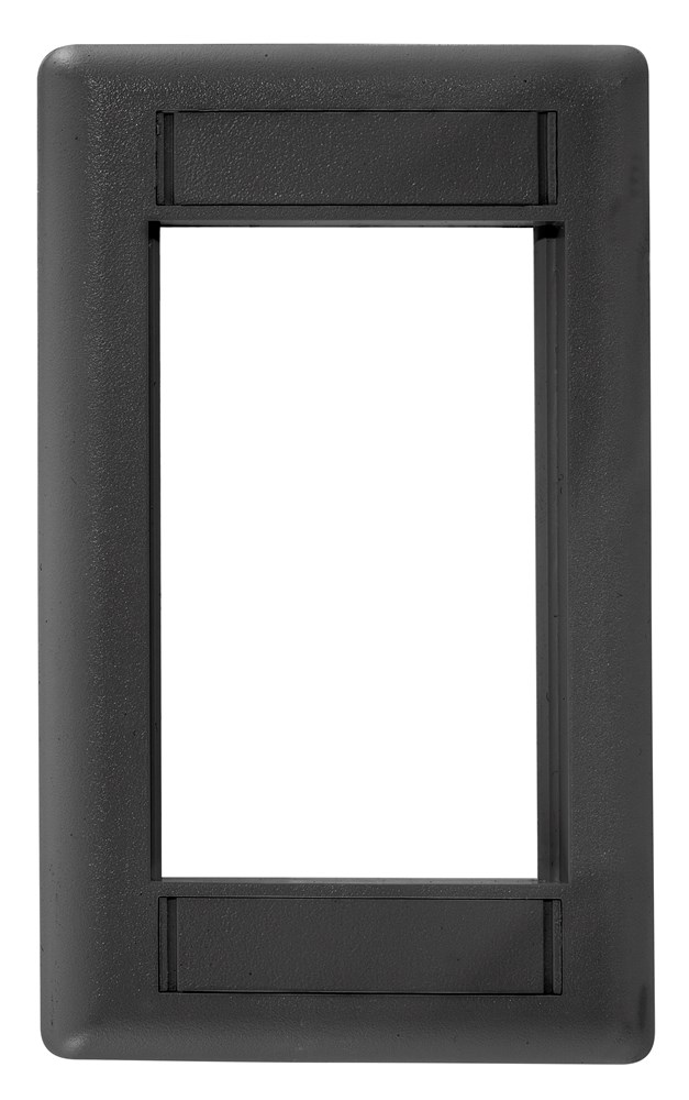 Hubbell Premise Wiring Products, Phone/Data/Multimedia Component, INFINeStation Modular Plate Frame, 1-Gang, Black