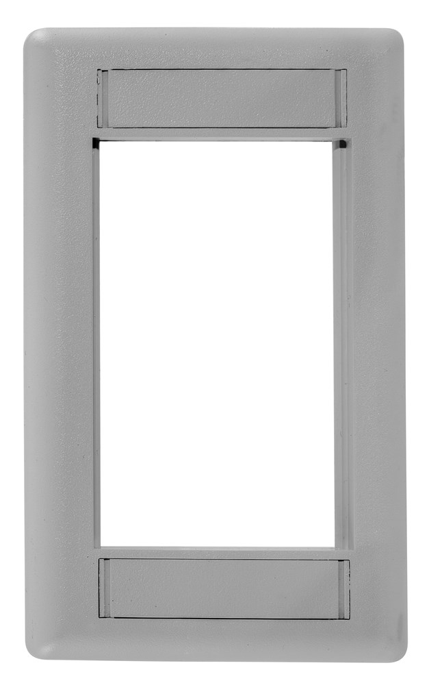 Hubbell Premise Wiring Products, Phone/Data/Multimedia Component, INFINeStation Modular Plate Frame, 1-Gang, Gray