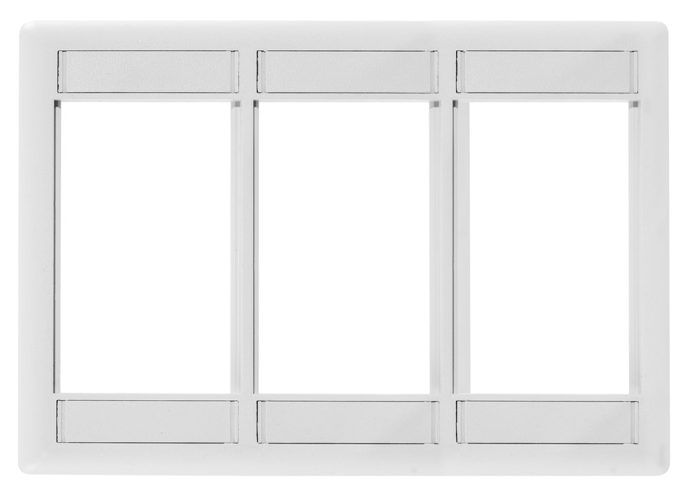 Hubbell Premise Wiring Products, iStation Plate Module Frame, 3-Gang, 3-Unit, White