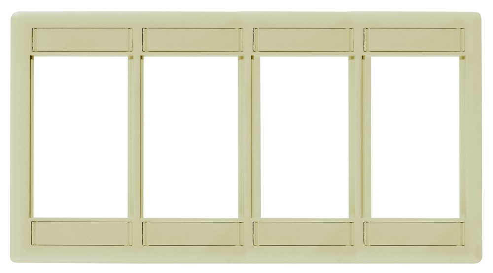 Hubbell Premise Wiring Products, Plate, iStation Module Frame, 4-Unit,Electrical Ivory