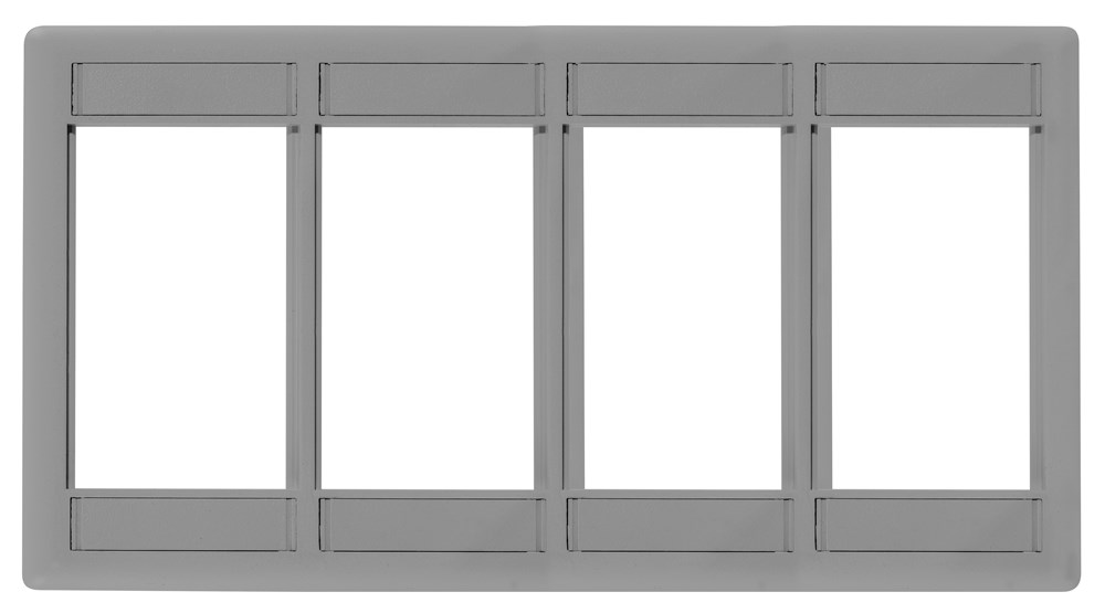 Hubbell Premise Wiring Products, Plate, iStation Module Frame, 4-Unit,Gray