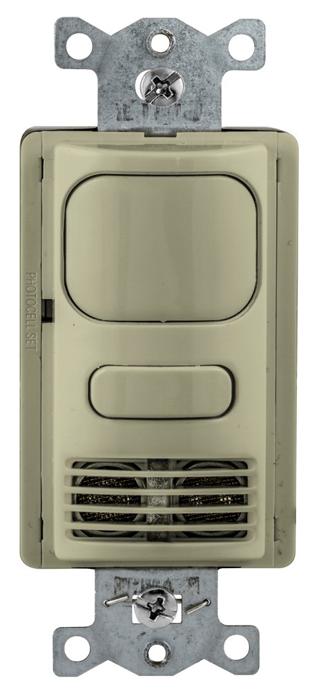 Occupancy Sensing Products, Wall Switch, Occupancy or Vacancy, Dual Tech, 1 Relay, 1000 Square Feet, 800W Incandescent, 1000W Fluorescent @ 120V AC, 1800W  Fluorescent @ 277V