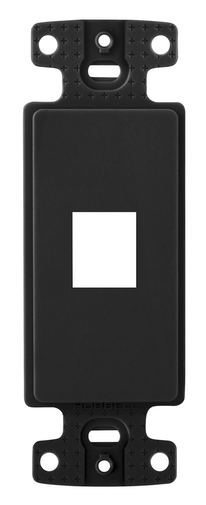 Hubbell Wiring Device Kellems, Plate, Decorator Keystone Frame, 1-Port,Black
