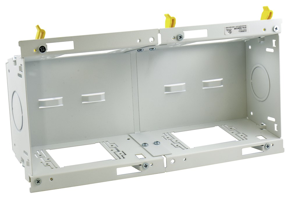 Hubbell Premise Wiring Products, Enclosures, FPTV, 4-Gang, Metallic,White
