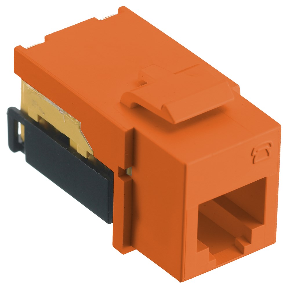 Hubbell Premise Wiring Products, Jacks, USOC, 6-Position, Orange