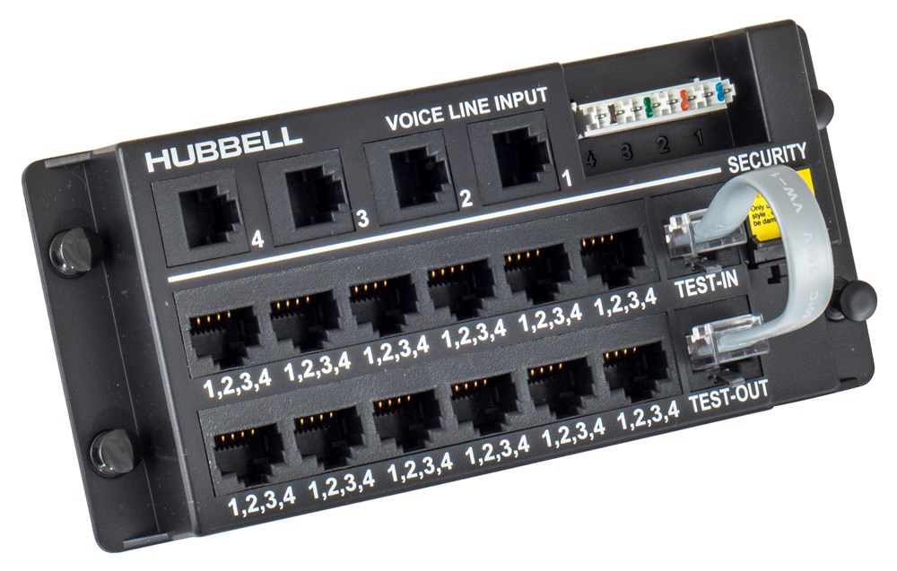 Hubbell Premise Wiring, Module, NetSelect, 12-Port, Phone Patch