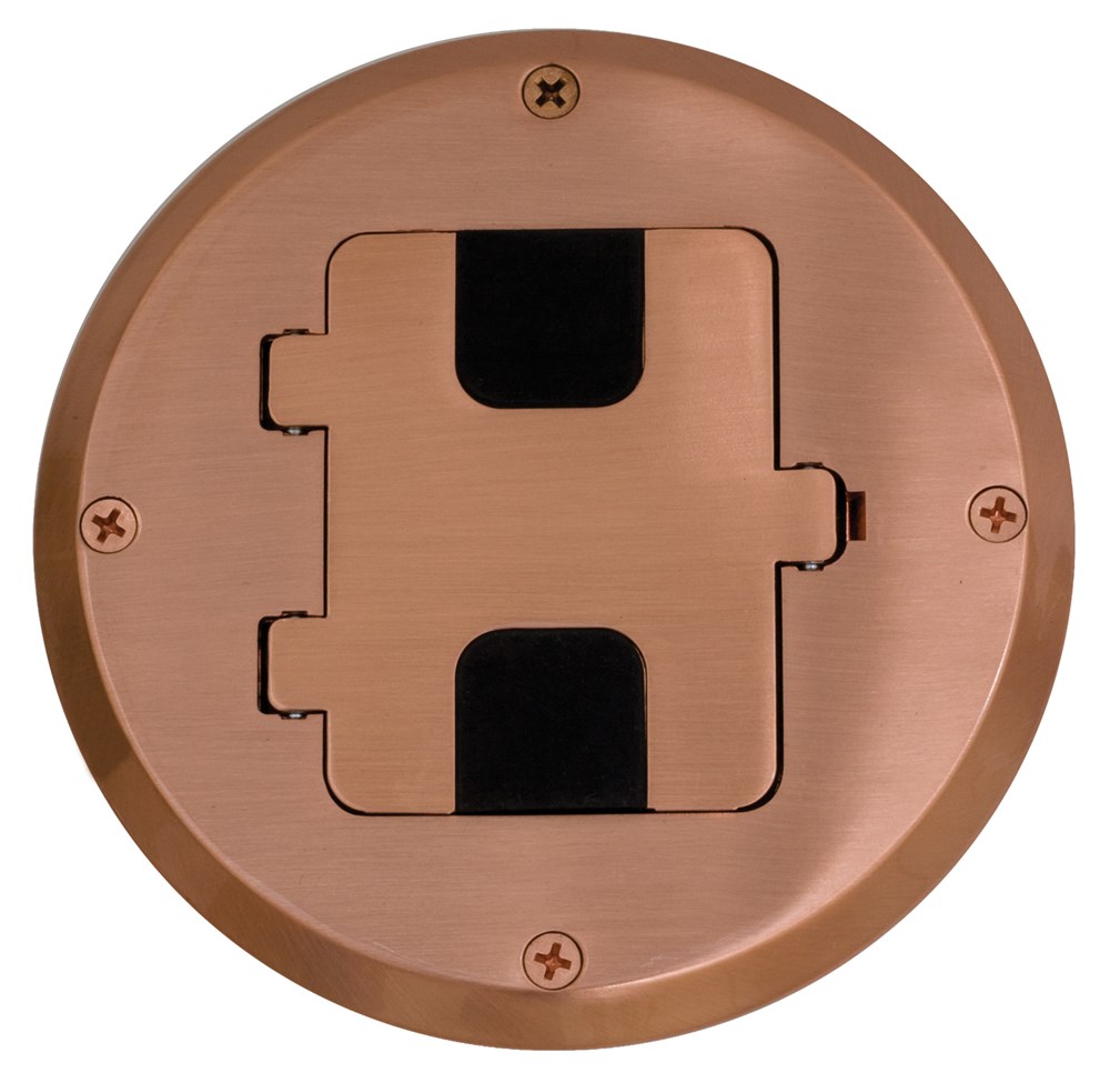 Hubbell Wiring Device Kellems, Floor Boxes, Wood Floor Box Kit, Copper