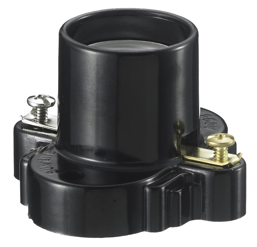 Hubbell Wiring Device Kellems, Incandescent Lamp Sockets, Cleat Socket,Meduim Base, 660W 250V, Non Metallic, White