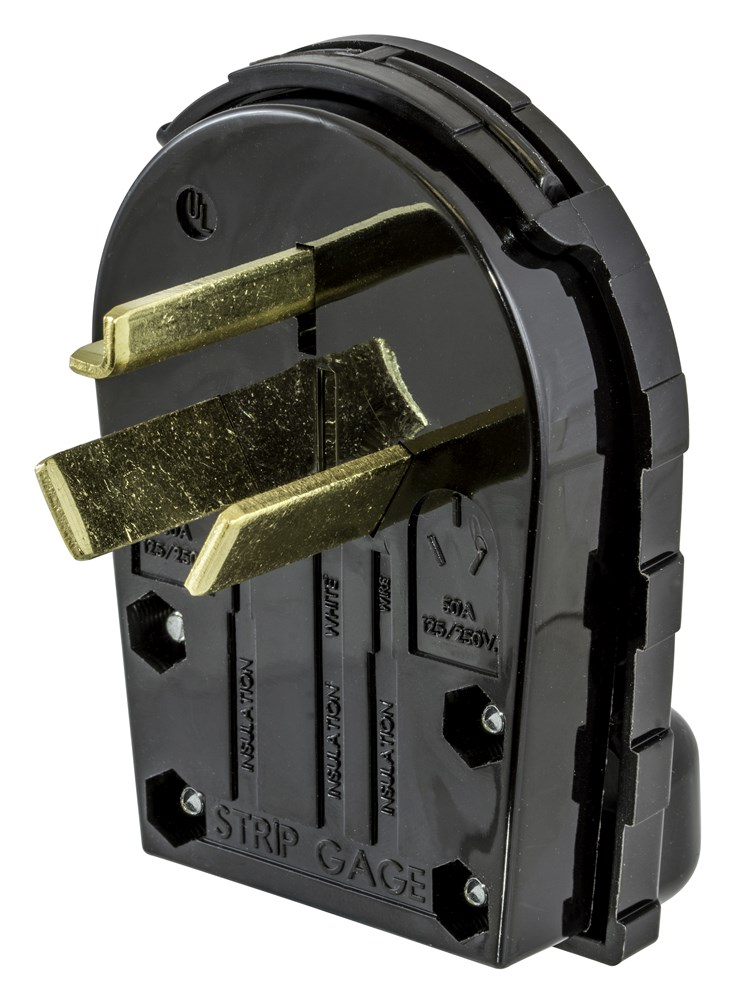 Hubbell Wiring Device Kellems, TradeSelect, Straight Blade Devices,Residential Grade, Male Plug, 30A 125/250V, 3-Pole 3-Wire Non-Grounding,10-30P, Polarized