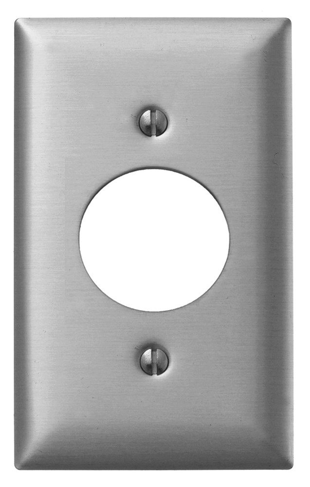 Hubbell Wiring Device Kellems, Wallplates and Boxes, Metallic Plates, 1-Gang, 1) 1.60