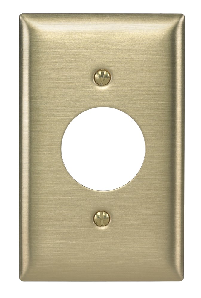 Hubbell Wiring Device Kellems, Wallplates and Boxes, Metallic Plates, 1-Gang, 1) 1.40