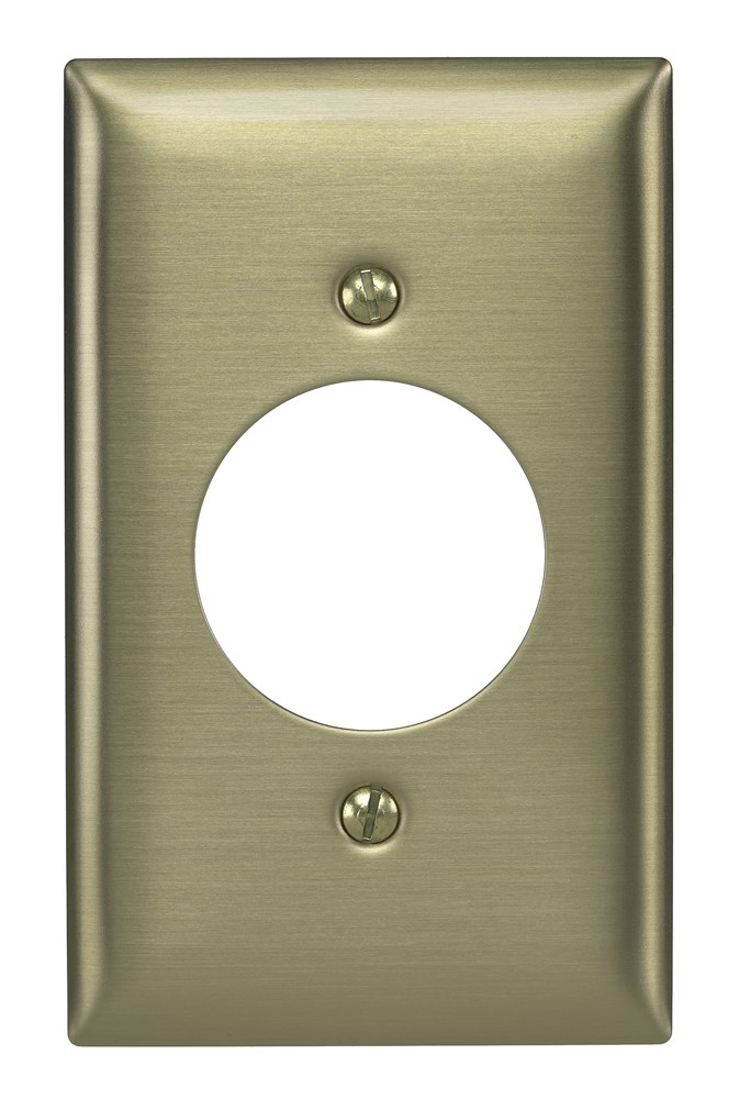 Hubbell Wiring Device Kellems, Wallplates and Boxes, Metallic Plates, 1-Gang, 1) 1.60
