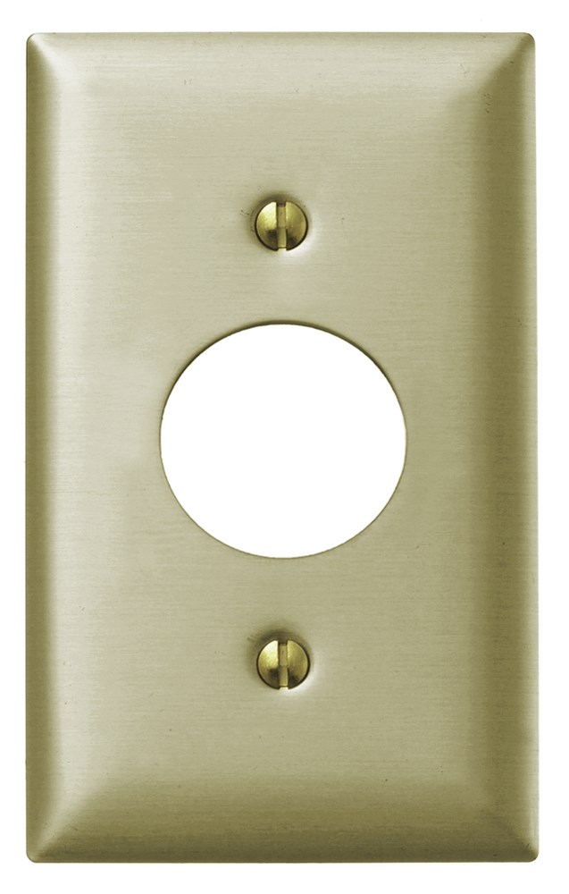 Hubbell Wiring Device Kellems, Wallplates and Boxes, Metallic Plates, 1-Gang, 1.40