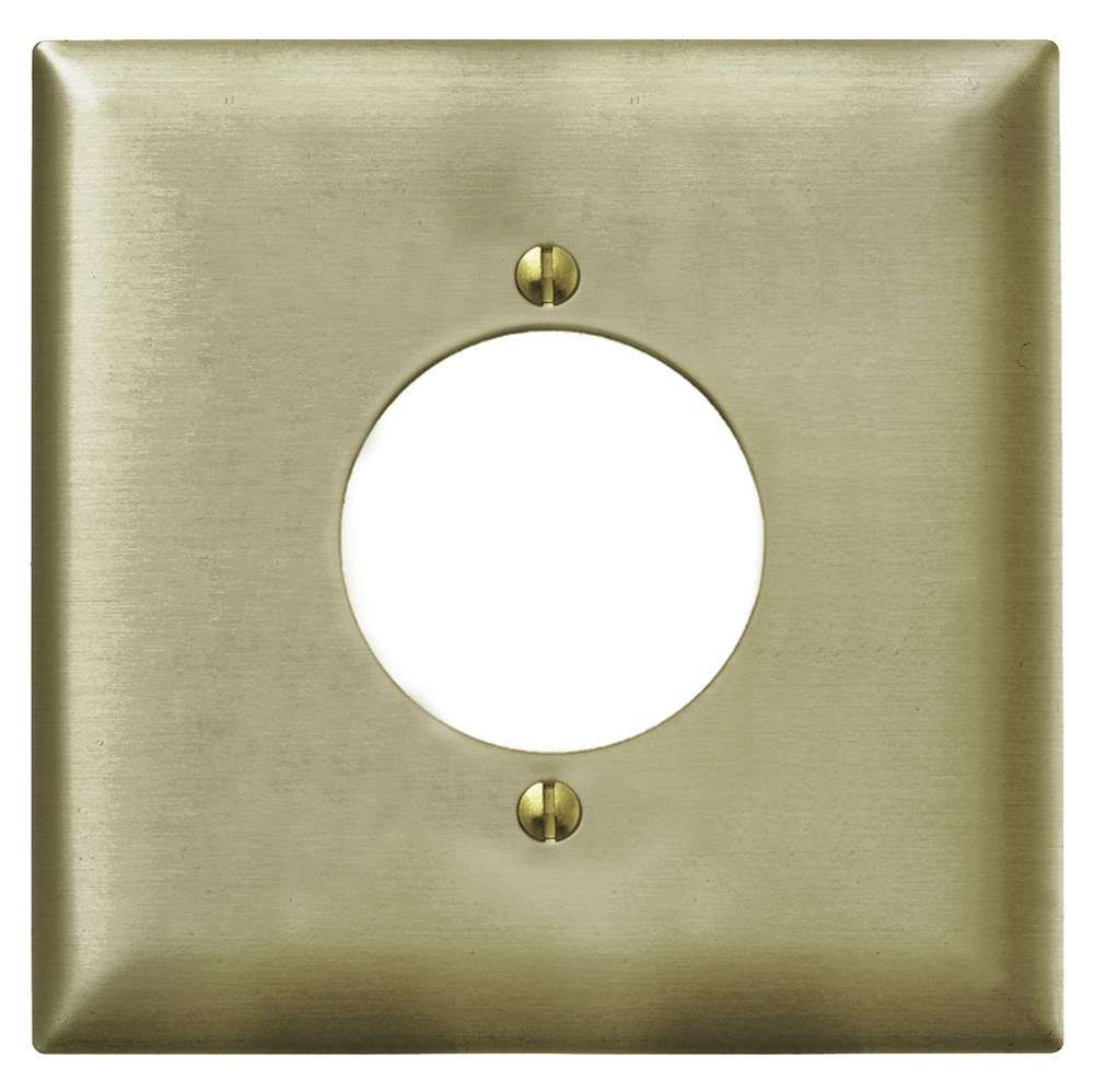 Hubbell Wiring Device Kellems, Wallplates and Boxes, Metallic Plates, 2-Gang, 1) 2.15