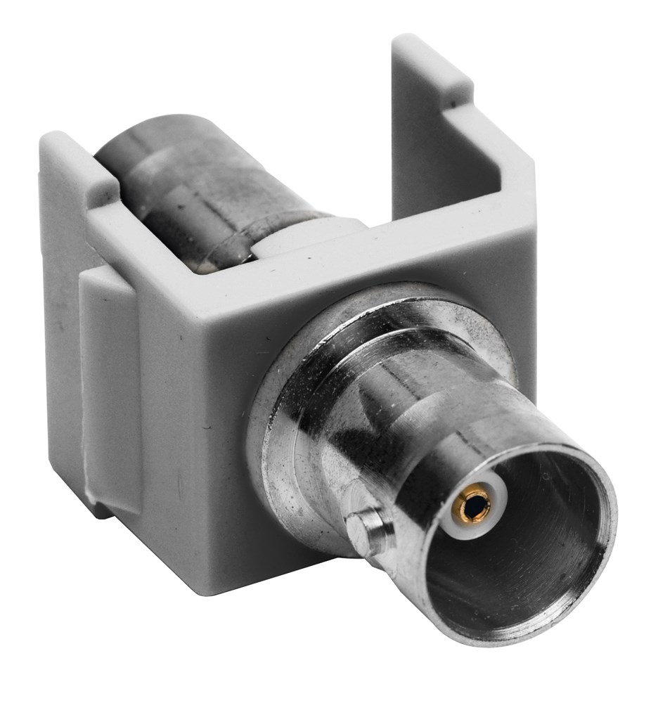 Hubbell Premise Wiring Products, Snap-Fit, Keystone, F-Coax, 75 Ohm,Female to Female, Gray, 10 Pack