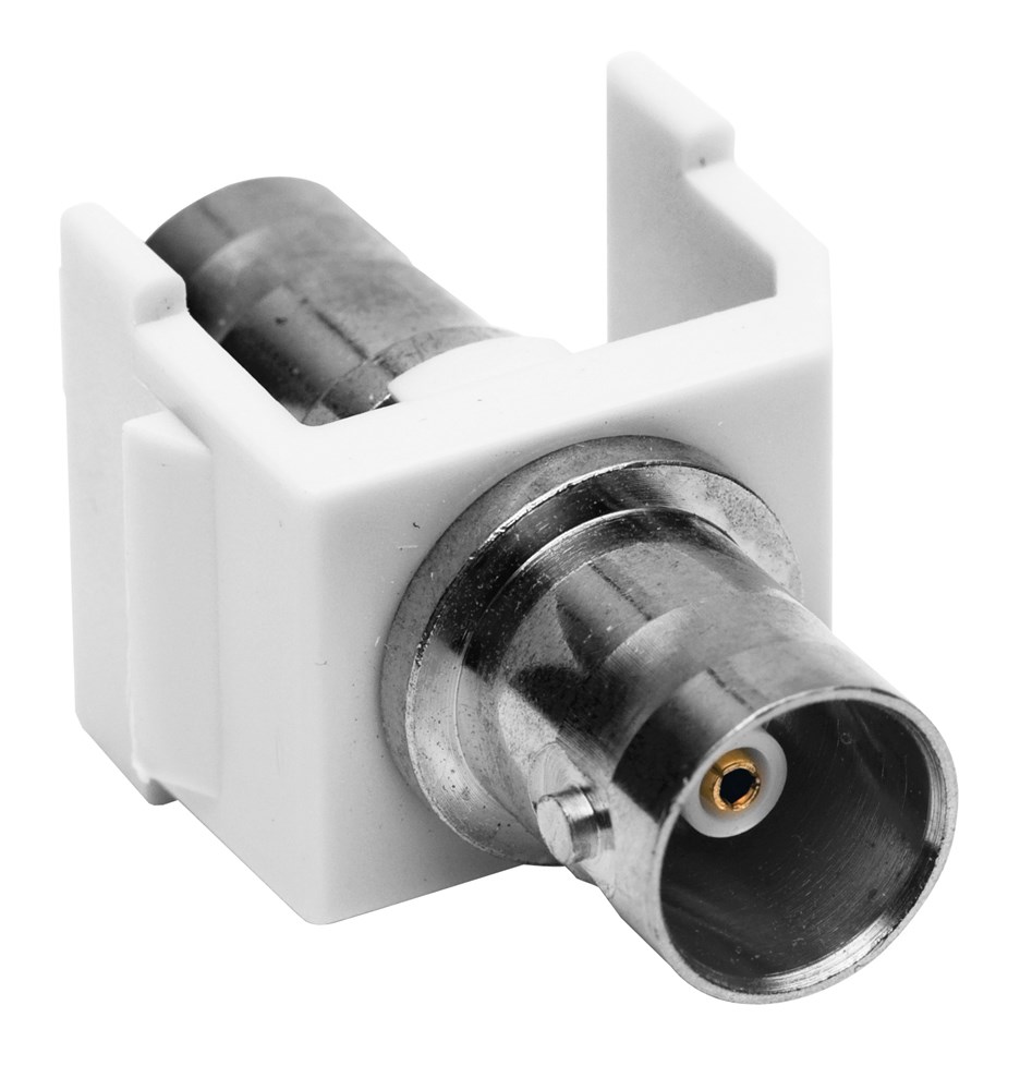 Hubbell Premise Wiring Products, Snap-Fit, Keystone, F-Coax, 75 Ohm,Female to Female, White, 10 Pack