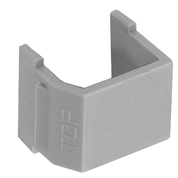 Hubbell Premise Wiring Products, Snap-Fit, Blank, Gray, 10 Pack