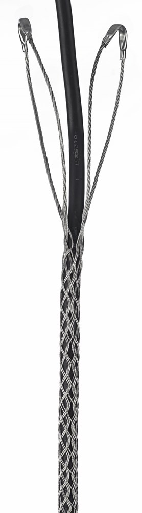 Wire and Cable Management, Support Grips, Heavy Duty, Double Eye, Tin-Coated Bronze, Lace Closing, 1.25-1.49